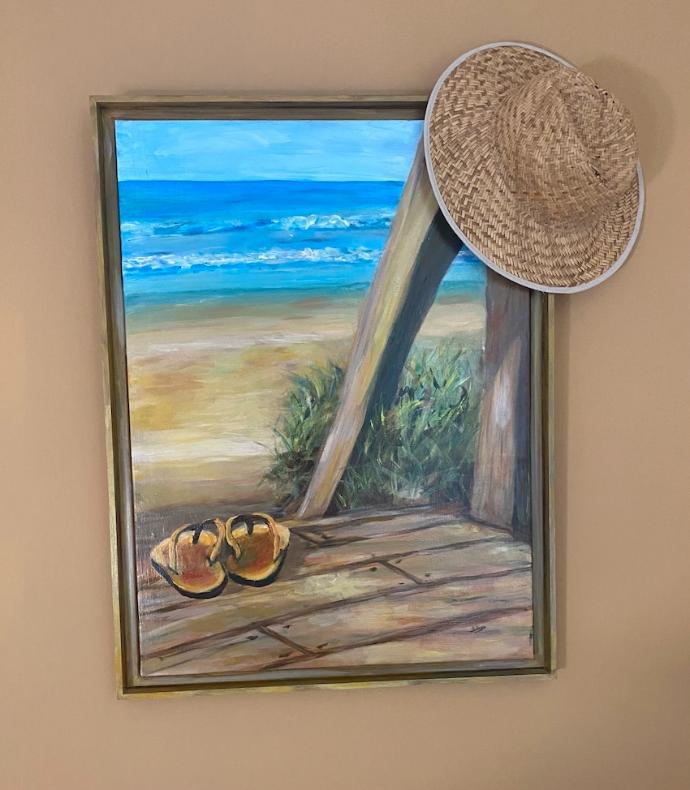 Tongues oubliées sur la plage …