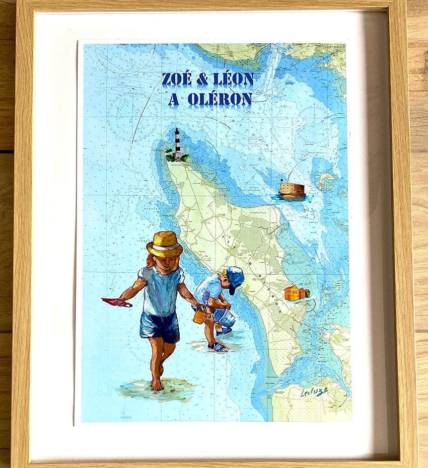 Portrait personnalisé sur carte